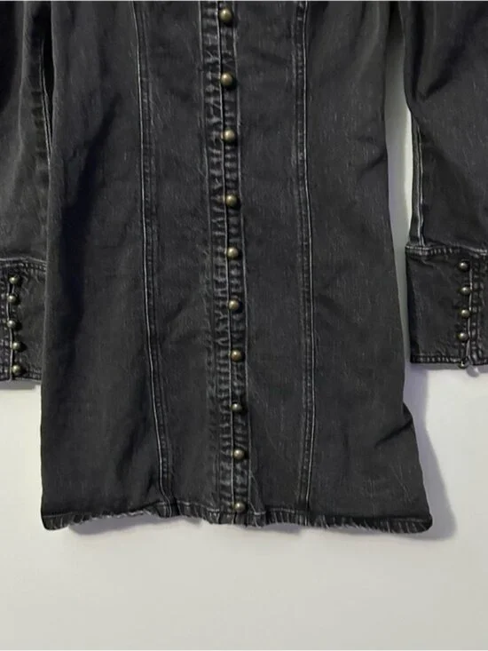 Pilcro Black V-Neck Button-Front Mini Dress Size XS - Picture 5 of 12